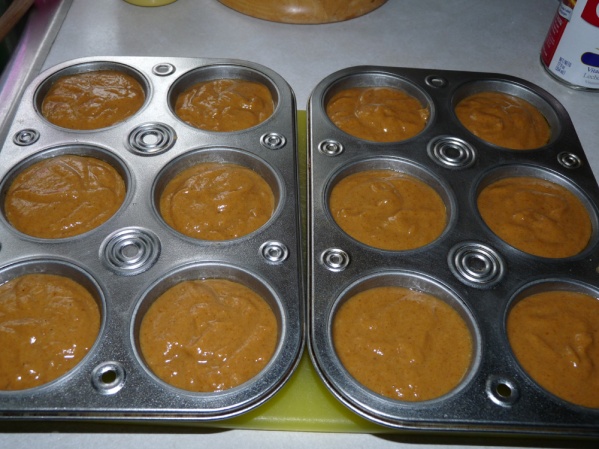 Divide batter among 12 muffin cups