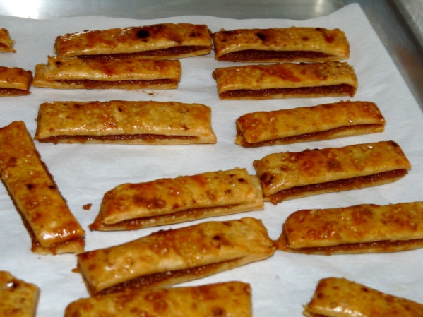 Cut into fry sized lengths and bake on parchment covered baking sheets for 20 minutes or until browned
