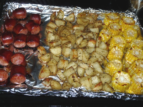 Roast for 20 minutes more, until corn and sausage are heated through